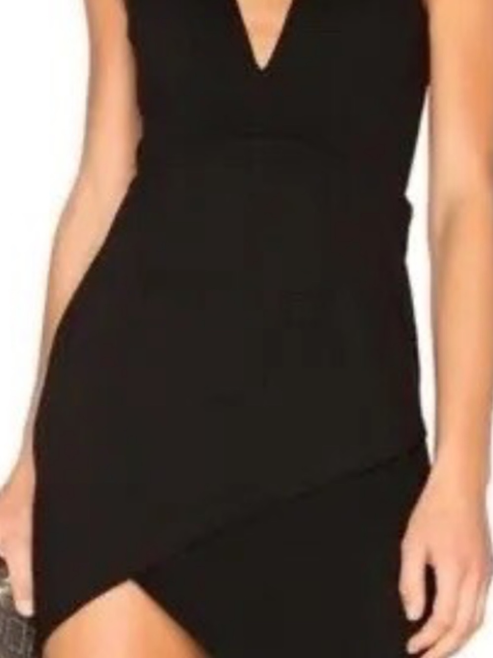 NBD Dries dress black deep vneck M